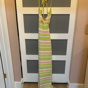 SABO Australia Knit Backless body hugging Maxi Dress NWT